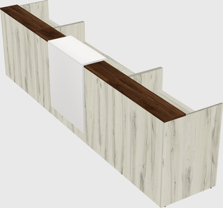 Modern long reception desk