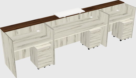 Modern long reception desk