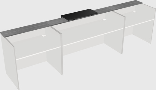 Modern long reception desk