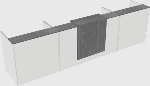 Modern long reception desk