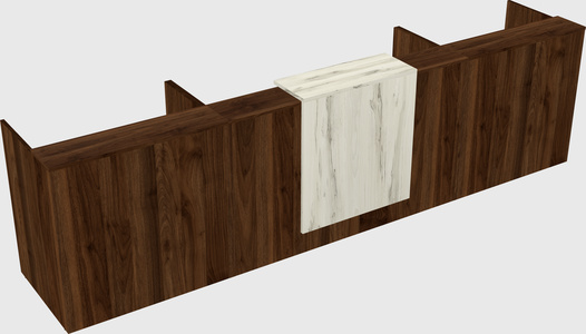 Modern long reception desk