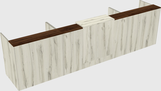 Modern long reception desk