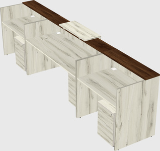 Modern long reception desk