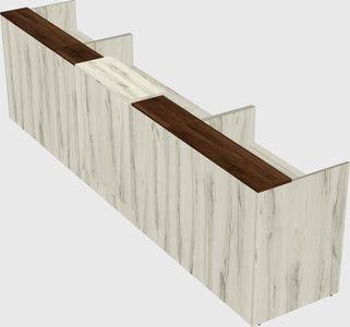 Modern long reception desk
