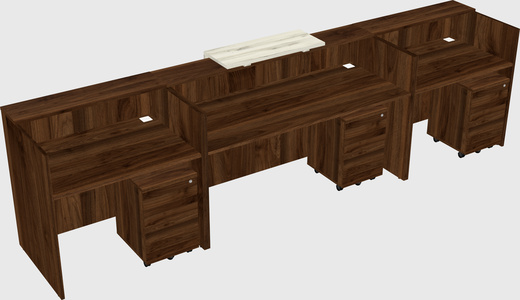 Modern long reception desk