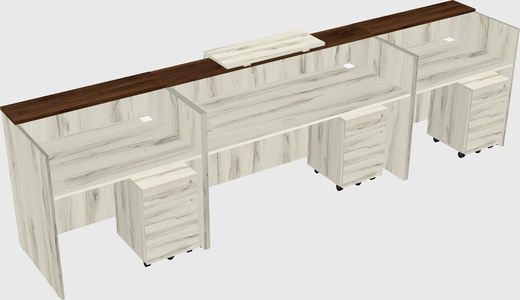 Modern long reception desk