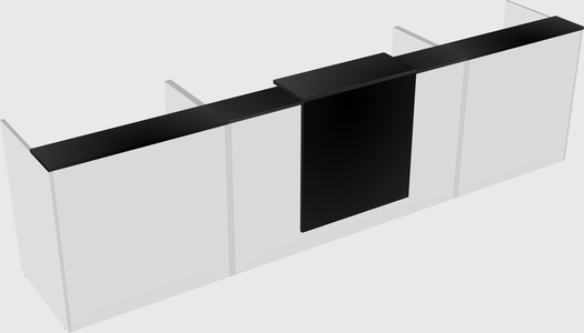 Modern long reception desk