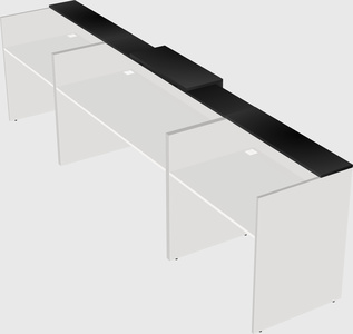 Modern long reception desk
