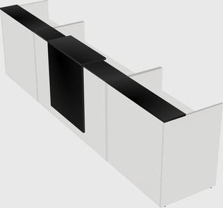 Modern long reception desk