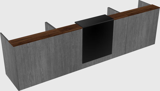 Modern long reception desk