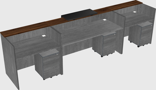Modern long reception desk