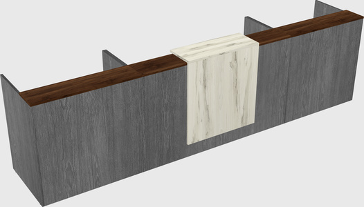 Modern long reception desk