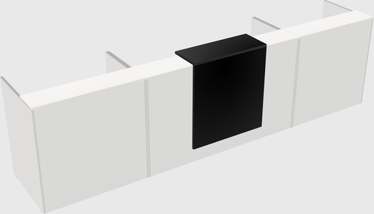 Modern long reception desk