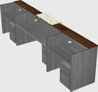 Modern long reception desk