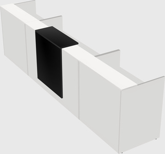 Modern long reception desk