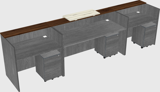 Modern long reception desk