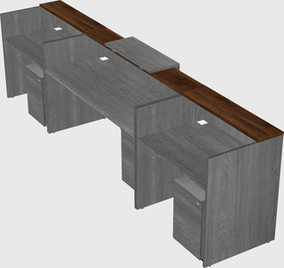 Modern long reception desk