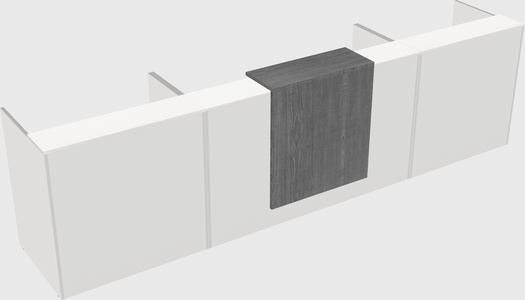 Modern long reception desk