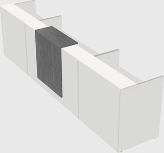 Modern long reception desk