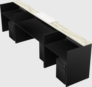 Modern long reception desk