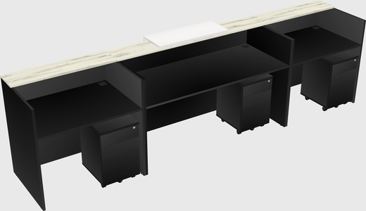 Modern long reception desk