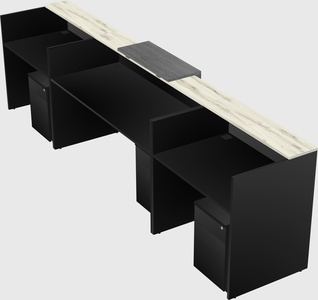 Modern long reception desk