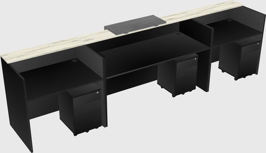 Modern long reception desk