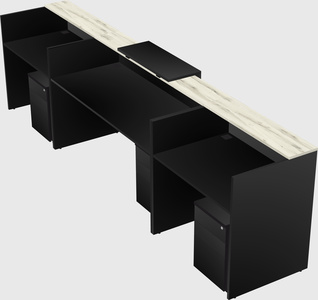 Modern long reception desk