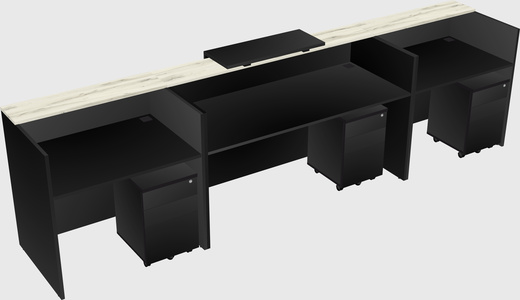 Modern long reception desk