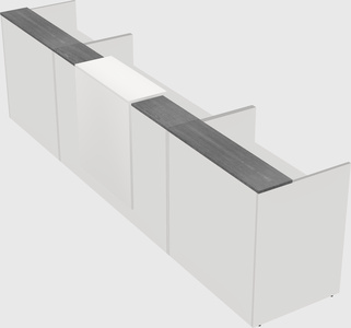 Modern long reception desk