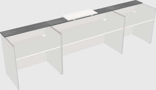 Modern long reception desk