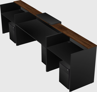 Modern long reception desk