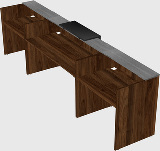 Modern long reception desk
