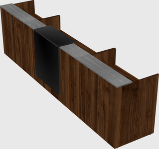 Modern long reception desk