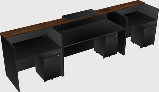 Modern long reception desk