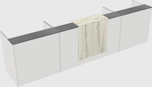 Modern long reception desk