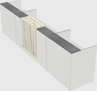Modern long reception desk