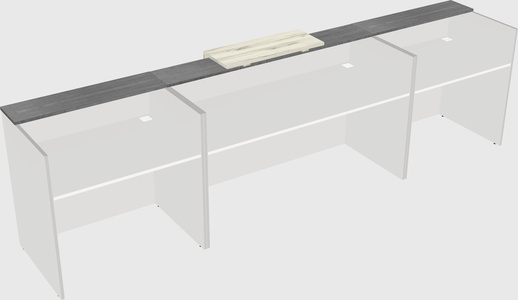 Modern long reception desk