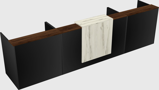 Modern long reception desk
