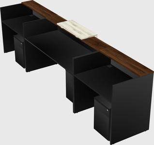 Modern long reception desk