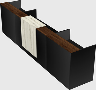 Modern long reception desk