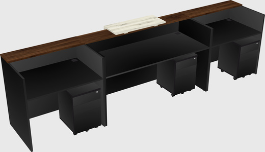 Modern long reception desk