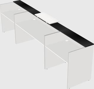 Modern long reception desk