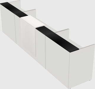 Modern long reception desk