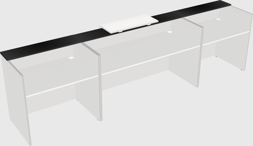 Modern long reception desk