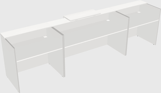 Modern long reception desk