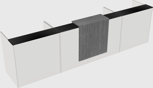 Modern long reception desk