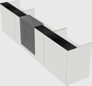 Modern long reception desk