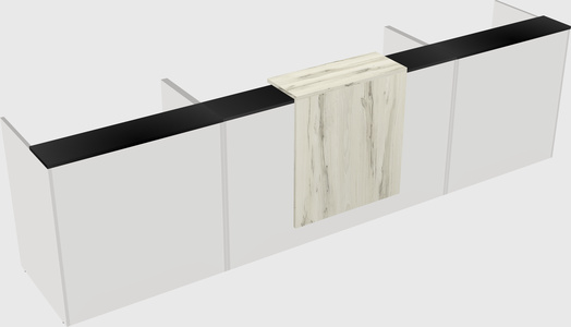 Modern long reception desk