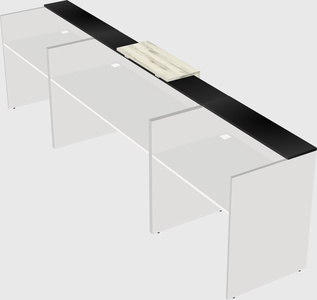 Modern long reception desk